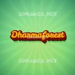 dharmaforest in Green Rays style - 3D name wallpaper