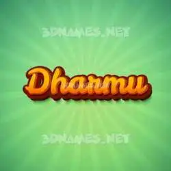 dharmu in Green Rays style - 3D name wallpaper