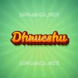 dhrueshu in Green Rays style - 3D name wallpaper