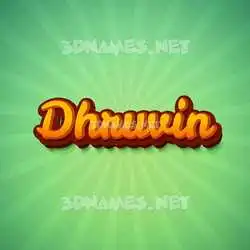dhruvin in Green Rays style - 3D name wallpaper
