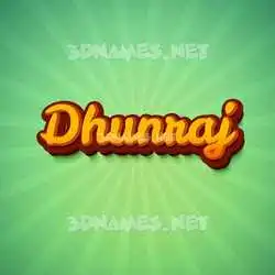 dhunraj in Green Rays style - 3D name wallpaper