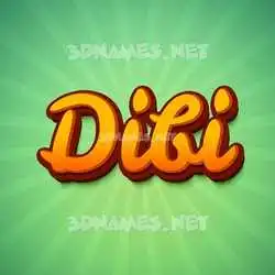 dibi in Green Rays style - 3D name wallpaper
