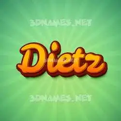 dietz in Green Rays style - 3D name wallpaper
