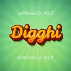 digghi in Green Rays style - 3D name wallpaper
