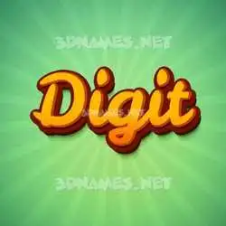 digit in Green Rays style - 3D name wallpaper
