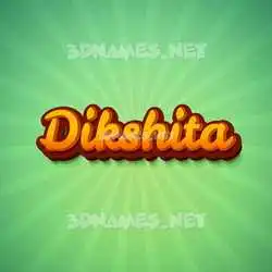 dikshita in Green Rays style - 3D name wallpaper