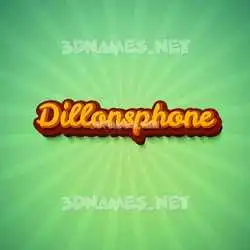 dillonsphone in Green Rays style - 3D name wallpaper