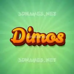 dimos in Green Rays style - 3D name wallpaper