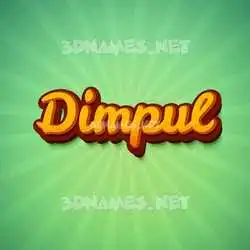 dimpul in Green Rays style - 3D name wallpaper