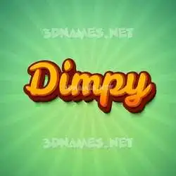 dimpy in Green Rays style - 3D name wallpaper