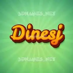dinesj in Green Rays style - 3D name wallpaper