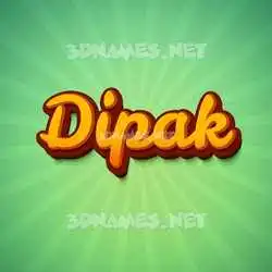 dipak in Green Rays style - 3D name wallpaper