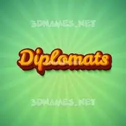 diplomats in Green Rays style - 3D name wallpaper