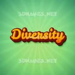 diversity in Green Rays style - 3D name wallpaper