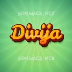 divija in Green Rays style - 3D name wallpaper
