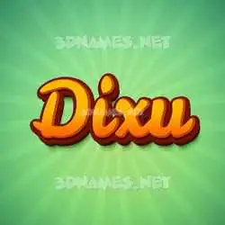 dixu in Green Rays style - 3D name wallpaper