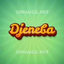 djeneba in Green Rays style - 3D name wallpaper