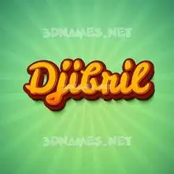 djibril in Green Rays style - 3D name wallpaper