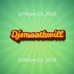 djsmoothwill in Green Rays style - 3D name wallpaper