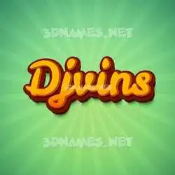 djvins in Green Rays style - 3D name wallpaper