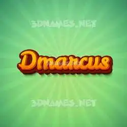dmarcus in Green Rays style - 3D name wallpaper