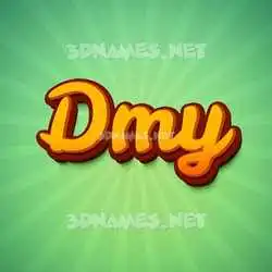 dmy in Green Rays style - 3D name wallpaper