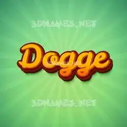 dogge in Green Rays style - 3D name wallpaper