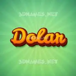 dolar in Green Rays style - 3D name wallpaper
