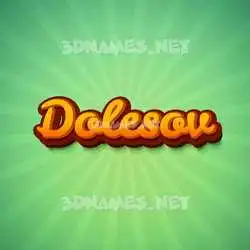 dolesov in Green Rays style - 3D name wallpaper
