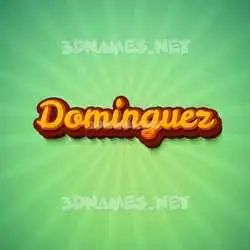 dominguez in Green Rays style - 3D name wallpaper