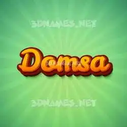 domsa in Green Rays style - 3D name wallpaper