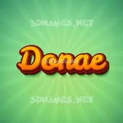 donae in Green Rays style - 3D name wallpaper