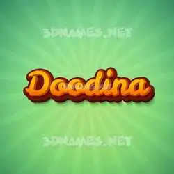 doodina in Green Rays style - 3D name wallpaper
