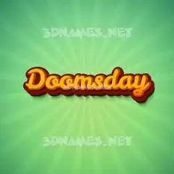 doomsday in Green Rays style - 3D name wallpaper