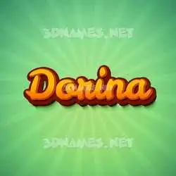 dorina in Green Rays style - 3D name wallpaper