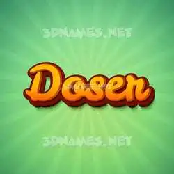 doser in Green Rays style - 3D name wallpaper