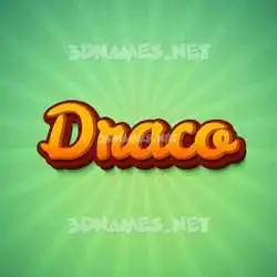 draco in Green Rays style - 3D name wallpaper