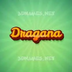 dragana in Green Rays style - 3D name wallpaper