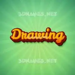 drawing in Green Rays style - 3D name wallpaper