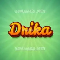 drika in Green Rays style - 3D name wallpaper