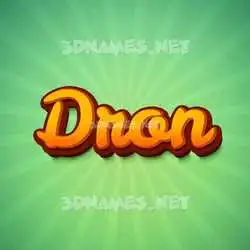 dron in Green Rays style - 3D name wallpaper