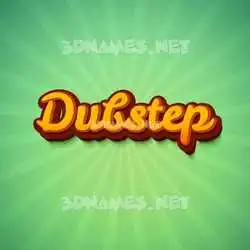 dubstep in Green Rays style - 3D name wallpaper