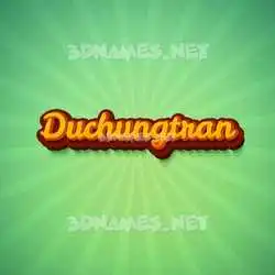 duchungtran in Green Rays style - 3D name wallpaper