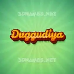 duggudiya in Green Rays style - 3D name wallpaper