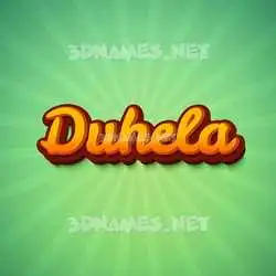 duhela in Green Rays style - 3D name wallpaper