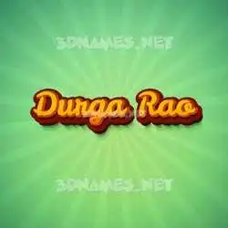 durga rao in Green Rays style - 3D name wallpaper