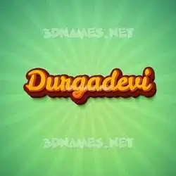 durgadevi in Green Rays style - 3D name wallpaper