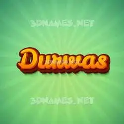 durwas in Green Rays style - 3D name wallpaper
