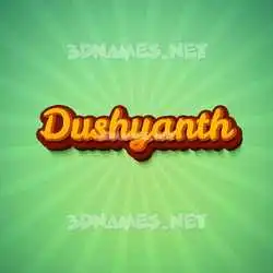 dushyanth in Green Rays style - 3D name wallpaper
