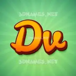 dv in Green Rays style - 3D name wallpaper